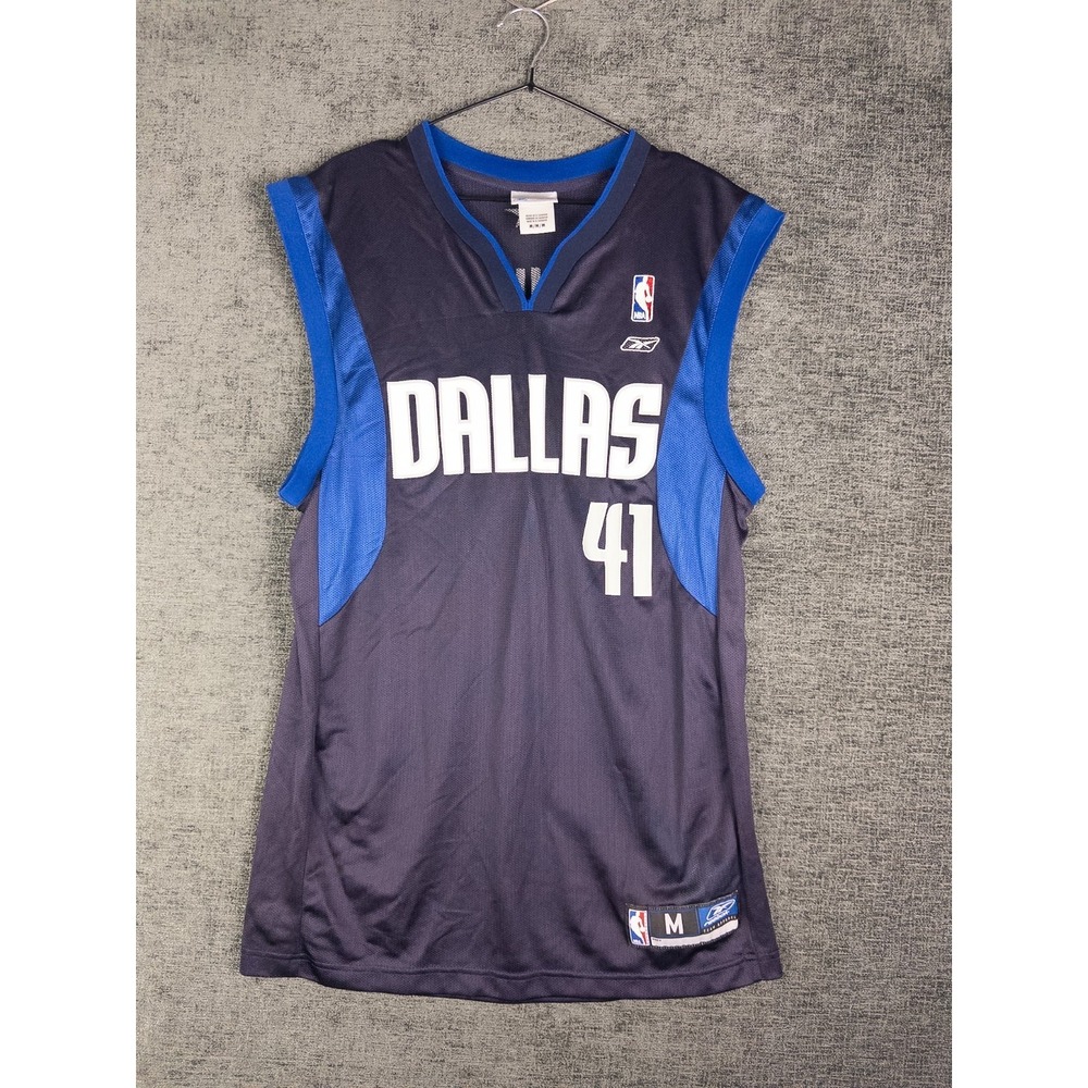 VTG Rebook Dallas Maverick NBA Jersey Mens M Dirk Nowitzki #41